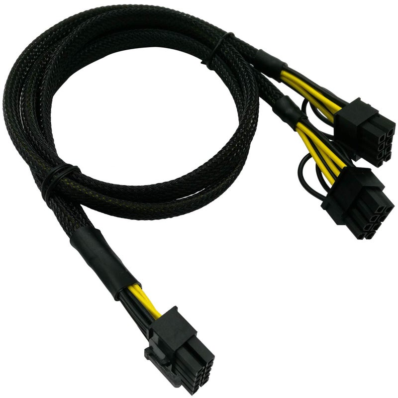 COMeap GPU Power Cable for HP DL580 DL585 DL980 G7 Server, 10 Pin to Dual PCI-E 8 Pin(6+2) Power Adapter Splitter 25-in(63.5cm) - Image 1
